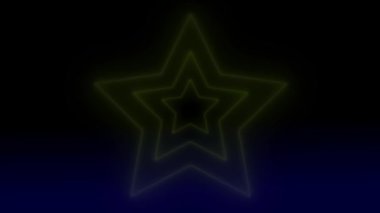 Yıldız neon parlayan animasyon hareketi grafikleri