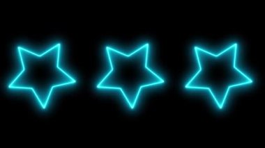 Yıldız neon parlayan animasyon hareketi grafikleri