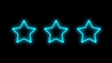 Yıldız neon parlayan animasyon hareketi grafikleri