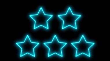 Yıldız neon parlayan animasyon hareketi grafikleri