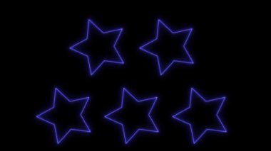 Yıldız neon parlayan animasyon hareketi grafikleri