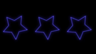 Yıldız neon parlayan animasyon hareketi grafikleri
