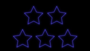 Yıldız neon parlayan animasyon hareketi grafikleri