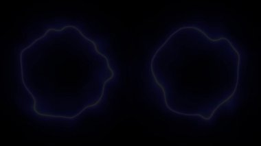 Neon dairesi bozulması parlayan animasyon hareketi grafikleri