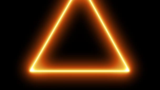 三角霓虹灯发光动画动作图形 — 图库视频影像