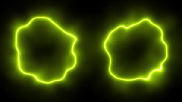 Neon Kör Torzítás Izzó Animáció Mozgás Grafika — Stock videók