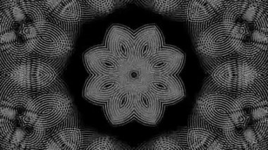 Geometrik desen çizgisi tek renkli kaleydoskop animasyonu