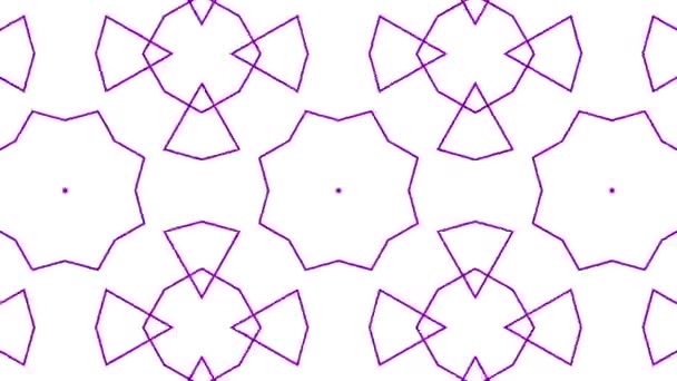 Geometriskt Mönster Vit Bakgrund Animation Rörelse Grafik — Stockvideo