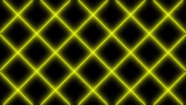 Geometrisches Muster Schwarzer Hintergrund Farbige Animation — Stockvideo