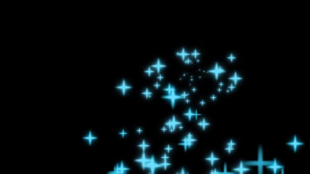 Gráficos Movimento Partículas Rotação Estrela — Vídeo de Stock