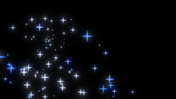 Grafika Pohybu Částic Rotace Hvězd — Stock video