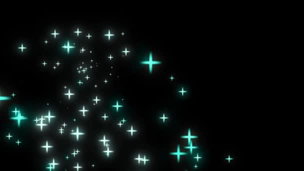 Star Rotación Partículas Gráficos Movimiento — Vídeos de Stock