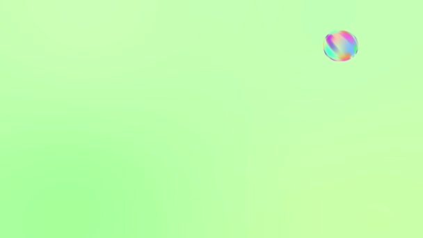 虹色回転球石鹸泡運動グラフィックス — ストック動画