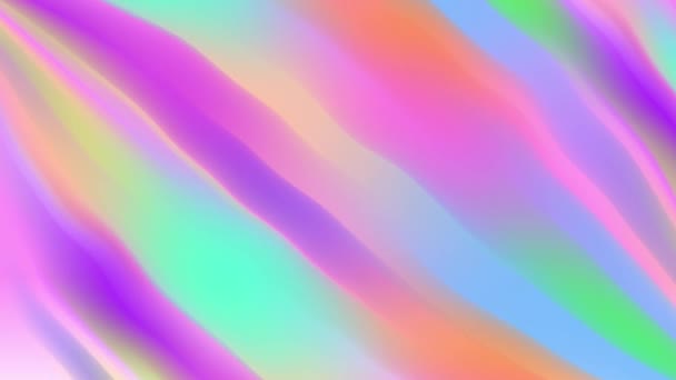 Rainbow Veil Curtain Background Motion Graphics — Stock Video