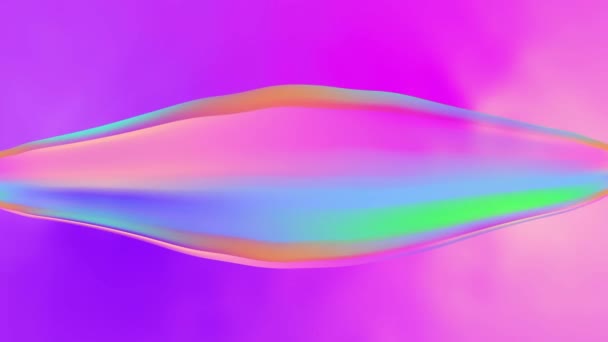 Gökkuşağı Renkli Oval Sabun Kabarcıkları Hareket Grafikleri — Stok video
