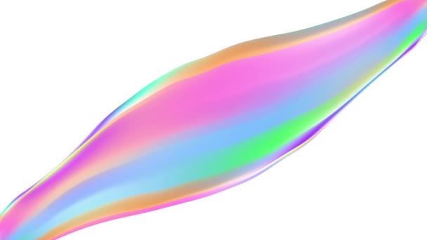 Grafica Movimento Bolle Sapone Ovali Colorate Arcobaleno — Video Stock