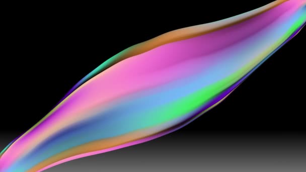 Arco Iris Color Oval Burbujas Jabón Gráficos Movimiento — Vídeos de Stock