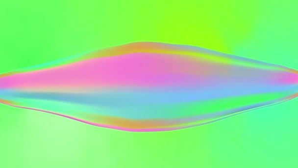Rainbow Colored Oval Soap Bubbles Motion Graphics — Stock Video