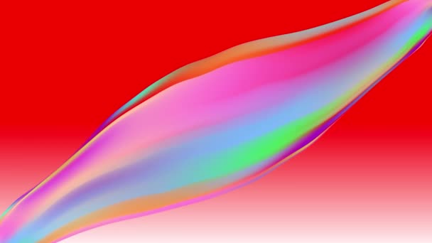 Grafica Movimento Bolle Sapone Ovali Colorate Arcobaleno — Video Stock