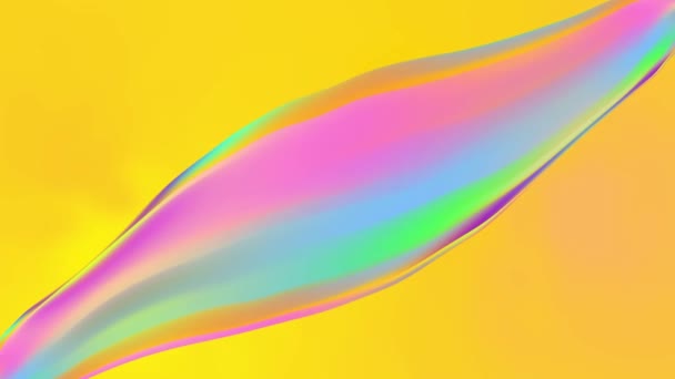 Grafica Movimento Bolle Sapone Ovali Colorate Arcobaleno — Video Stock