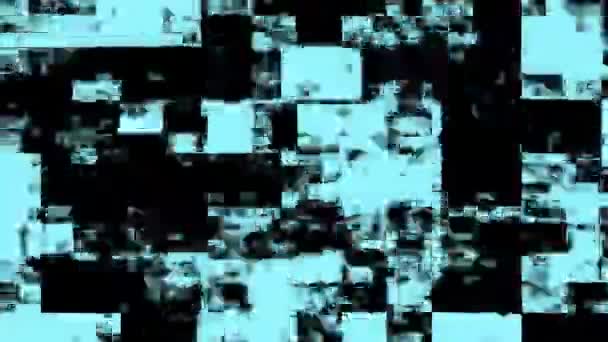 块闪烁的马赛克背景运动图形 — 图库视频影像