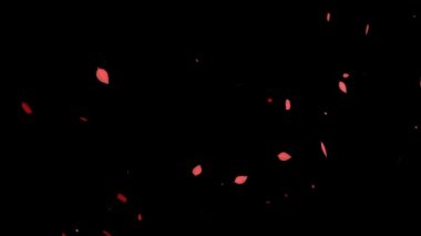 Ölü yapraklar kırmızı sonbahar yaprakları, hareket eden sonbahar parçacıkları