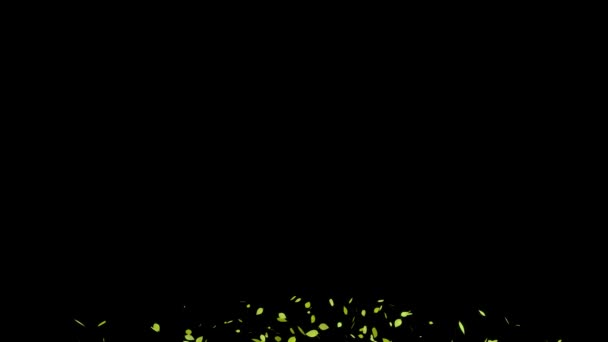Żółte Martwe Liście Jesienne Liście Jesień Powstające Cząstki Ruchoma Grafika — Wideo stockowe