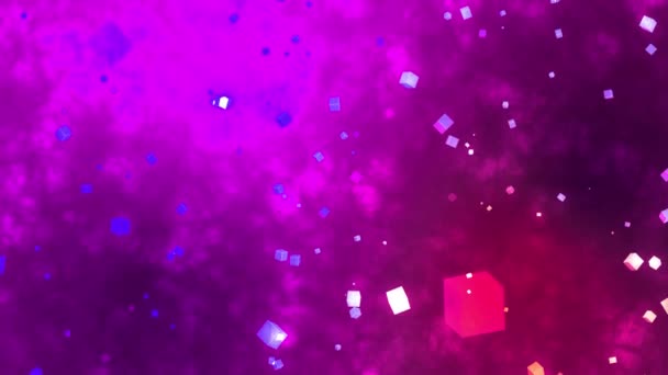 Cube Floating Particle Animation Motion Graphics — Stock Video