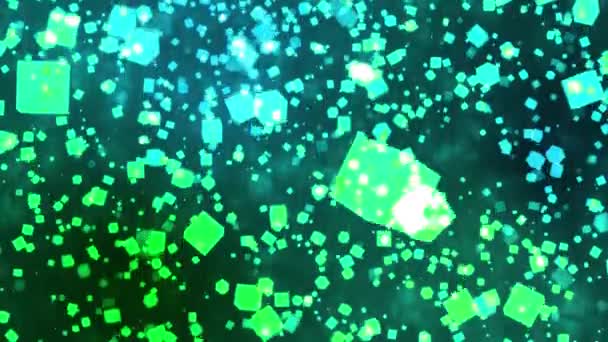 Cube Floating Particle Animation Motion Graphics — Stock Video