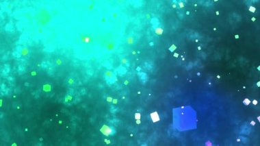 Küp yüzen parçacık canlandırma grafikleri