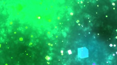 Küp yüzen parçacık canlandırma grafikleri