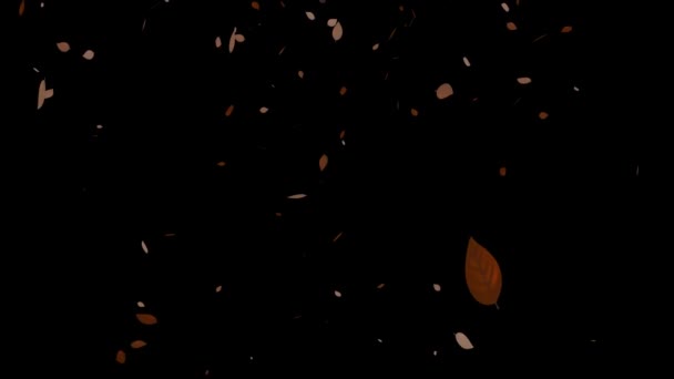 落叶粒子运动图形 — 图库视频影像