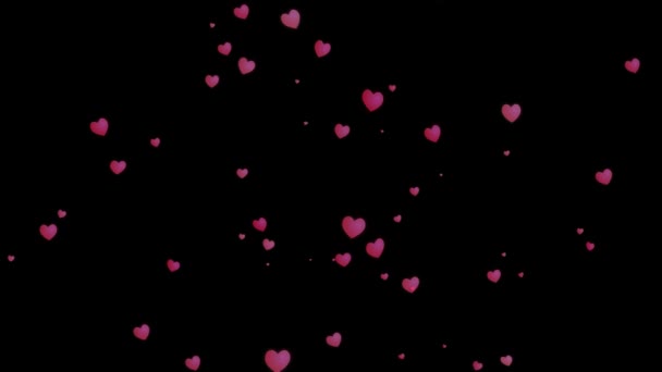 Фонова Анімаційна Графіка Анімації Серця — стокове відео