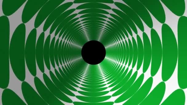 Tunnel Patroon Voorschot Animatie Beweging Graphics — Stockvideo