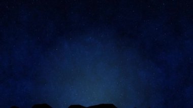 Dağlar yıldızlı gökyüzü arkaplan CG hareket grafikleri