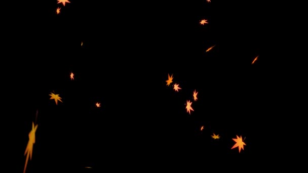 Ahorn Herbstblätter Abgestorbenes Laub Fallendes Laub Bewegungsgrafik — Stockvideo