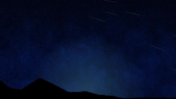 山脉星空背景Cg运动图形 — 图库视频影像