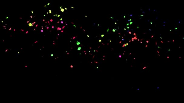 Cracker Lanza Gráficos Movimiento Animación Partículas Confeti — Vídeos de Stock