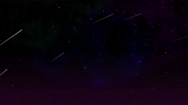 Метеор Универс Анимационная Графика Движения Частиц — стоковое видео