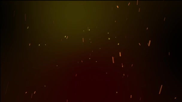 黒の背景粒子ループアニメーションを火花 — ストック動画