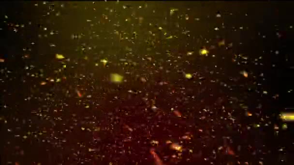 Vonken Zwarte Achtergrond Deeltjeslus Animatie — Stockvideo