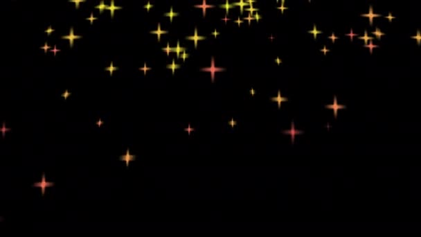 Glitter Svart Bakgrund Partikel Loop Animation — Stockvideo