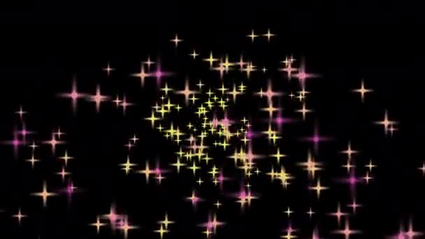 Glitter Sfondo Nero Particella Loop Animazione — Video Stock