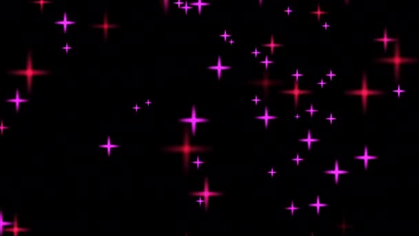 光る黒の背景粒子ループアニメーション — ストック動画