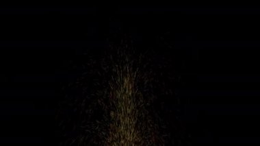 Kıvılcım siyah arkaplan parçacık döngüsü canlandırması