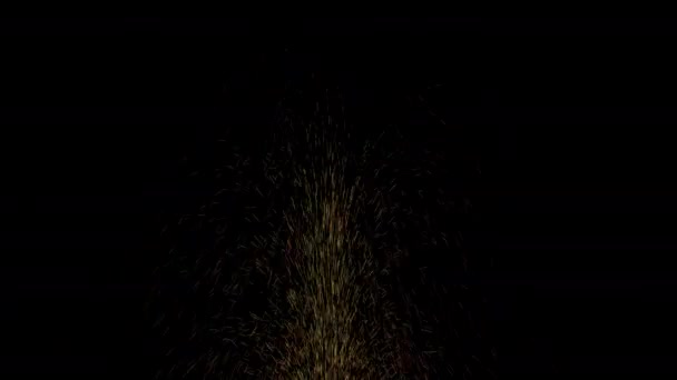 Spark Black Background Particle Loop Animation — Stock Video