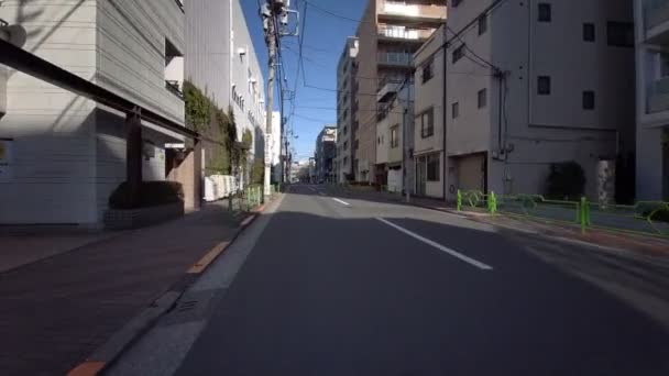 Tokyo Chuo Ward Ciclismo Inverno — Video Stock