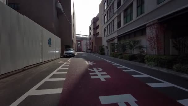 東京都中央区サイクリング冬 — ストック動画