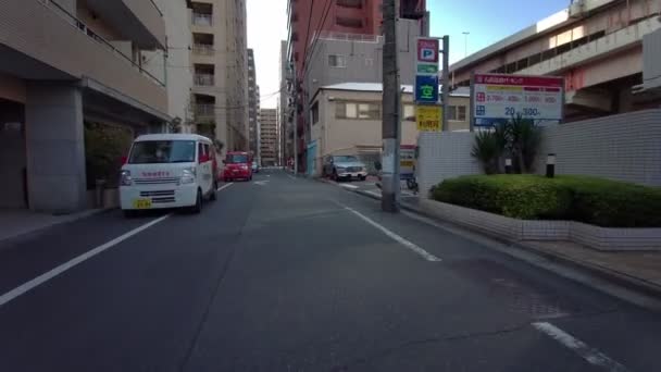 Tokyo Chuo Ward Ciclismo Invierno — Vídeos de Stock