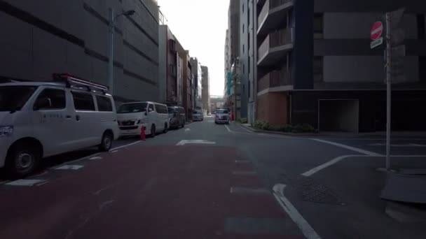 Tokyo Chuo Ward Cyklistická Zima — Stock video